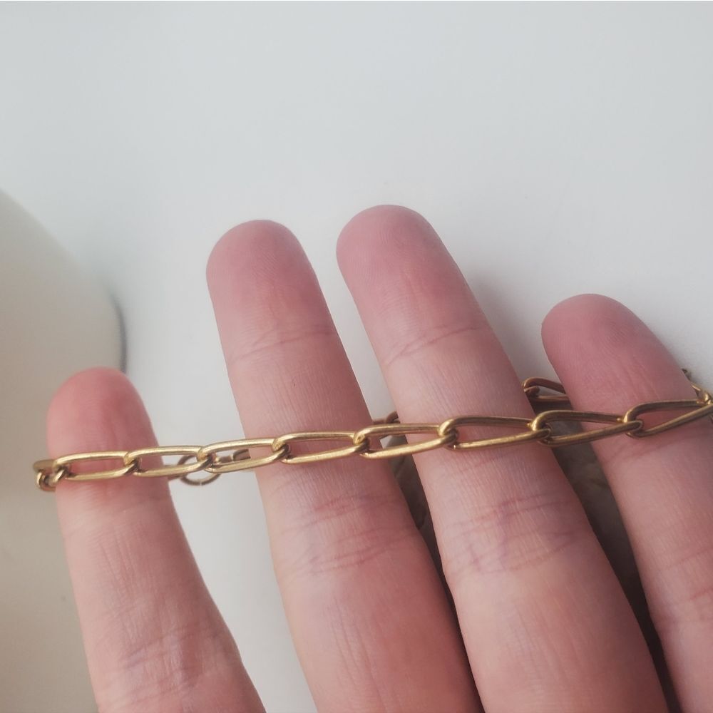 Chain link‎ gold toned bracelet trendy trending jewelry